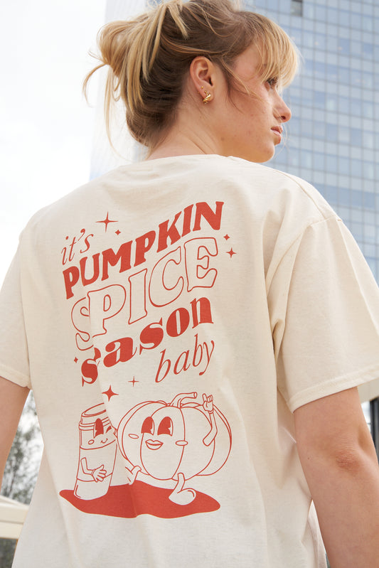 T-shirt écru "It's Pumpkin Spice Season"