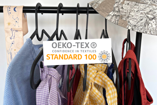 illustration article de blog HonestMind, OEKO-TEX 100 avec les produits de la marque