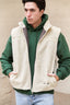 VESTE POLAIRE ÉCRUE SANS MANCHES