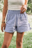 SHORT VICHY BLEU À NOEUDS
