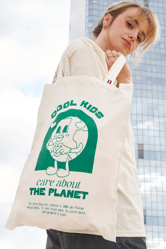 Tote bag "Cool Kids care about the Planet"