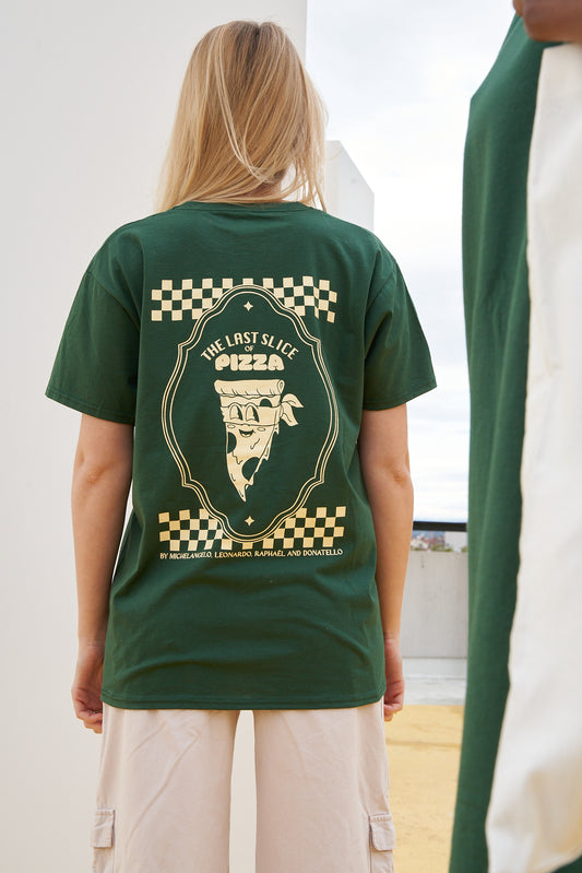 T-shirt vert sapin "The Last Slice of Pizza"