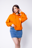 SWEAT ORANGE "JE VEUX DU SOLEIL"