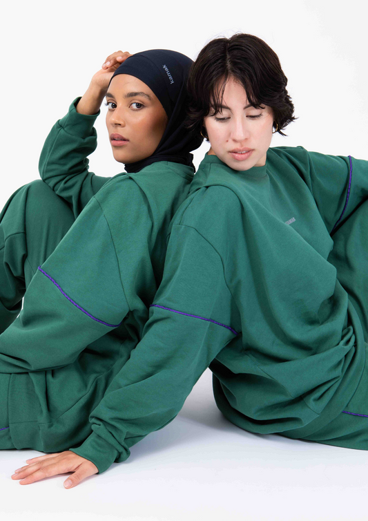 Sweat oversize vert sapin
